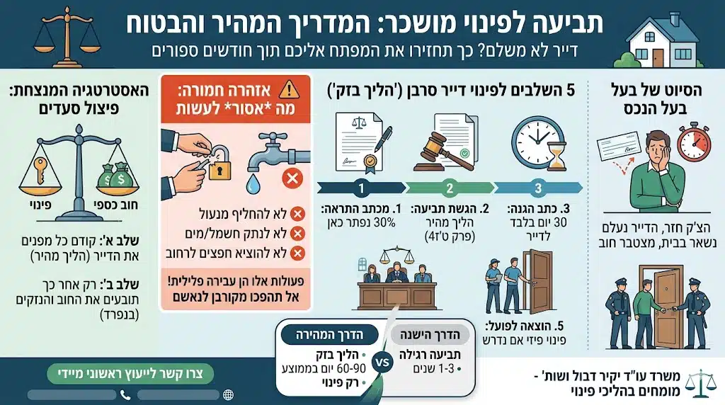 המדריך המלא לתביעה לפינוי מושכר